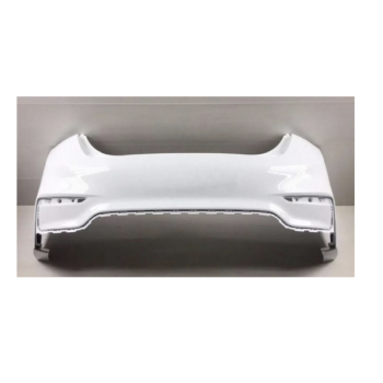 Окрашенный Задний Бампер (Белый) Hyundai Accent (Solaris) 2017,2018,2019 в Алматы и Астане — фото