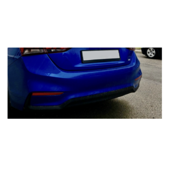 Задний Бампер (Цвет Синий) для Hyundai Solaris 2017,2018,2019 — Готовый к Установке в Алматы и Астане — фото