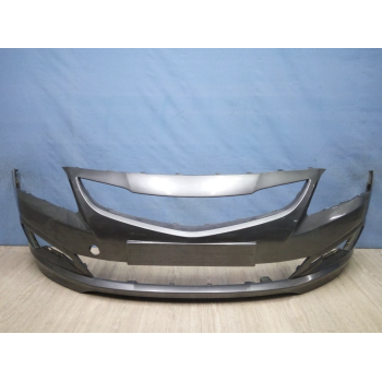 КУПИТЬ Передний Бампер Hyundai Accent / Solaris РЕСТАЙЛИНГ (2014-2017) ОРИГИНАЛ — Под покраску в Алматы и Астане — фото