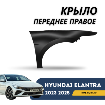 Крыло переднее правое на Hyundai Elantra 2023,2024,2025 (рестайлинг) Алматы Астана 