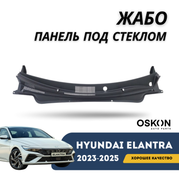 Жабо (панель воздухозаборника под стекло) на Hyundai Elantra 2020,2021,2022,2023,2024,2025 Алматы и Астана — фото