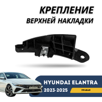 Крепление верхней накладки переднего бампера правое Elantra 23-н.в. (QPart)