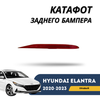Катафот (отражатель) задний бампер правый на Hyundai Elantra 2020,2021,2022,2023 в Алматы и Астане — фото