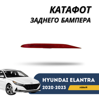 Катафот (отражатель) заднего бампера левый на Hyundai Elantra 2020,2021,2022, 2023 в Алматы и Астане — фото