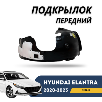 Подкрылок передний левый на Hyundai Elantra 2020,2021,2022,2023 в Алматы и Астана — фото