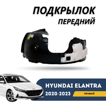 Подкрылок передний правый на Hyundai Elantra 2020,2021,2022,2023 Алматы и Астана — фото