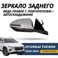Зеркало заднего вида правое с повторителем + автоскладывание Tucson 20-24 EURO (Qpart)