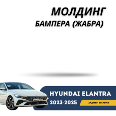 Молдинг бампера (жабра) задний правый  Elantra 23-н.в. (QPart)