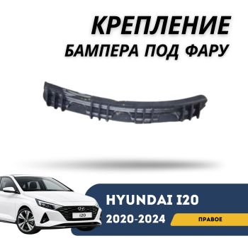 Крепление бампера под фару правое для Hyundai i20 2020,,2021,2022,2023,2024 QPart Алматы Астана — фото